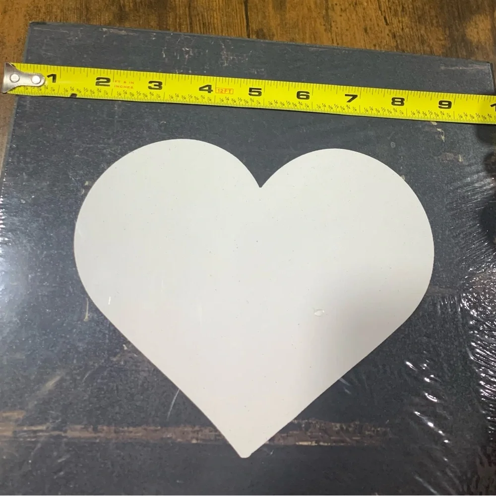 You and‎ Me equal heart decor sign. Black and White. NEW